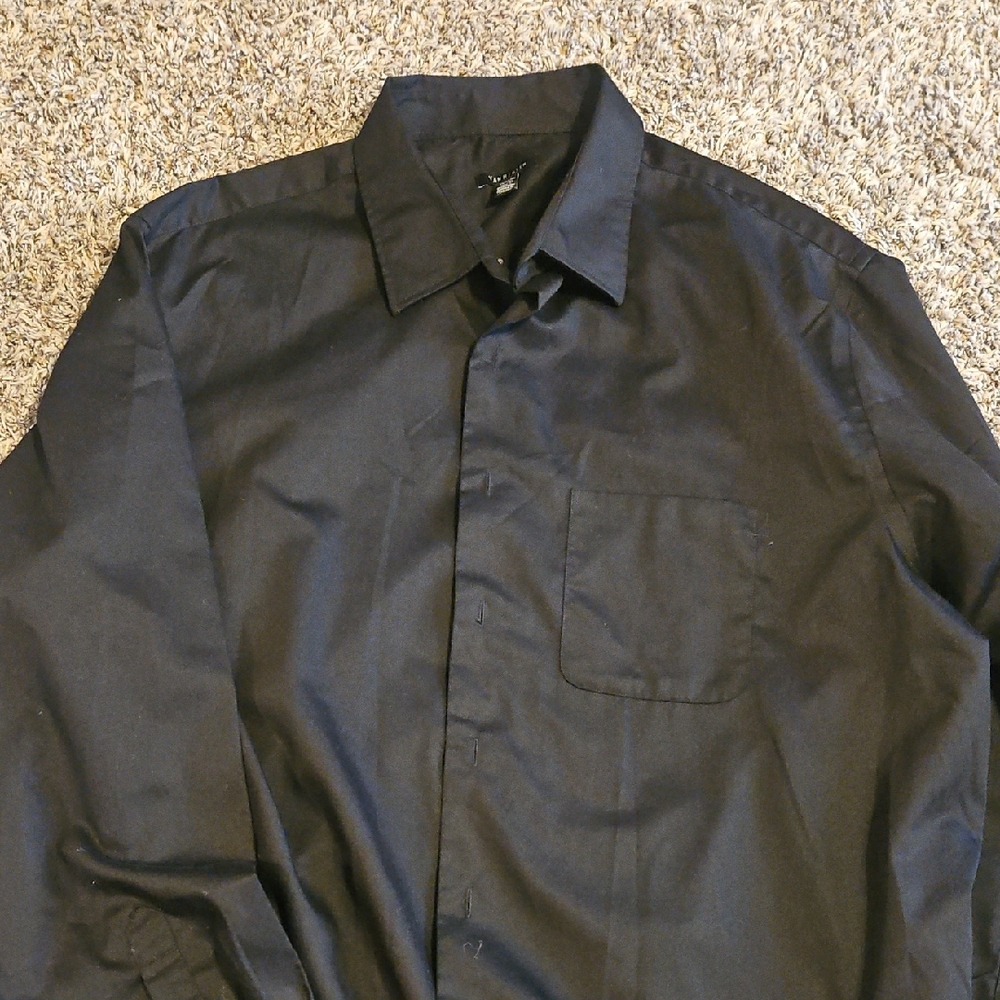 Van Heusen Black Button-Up Shirt